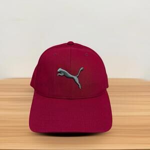 PUMA Maroon Adjustable Dad Hat Baseball Cap OSFA Unisex
